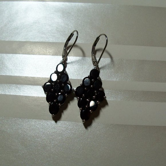 Black Spinel Earrings - Picture 1 of 6